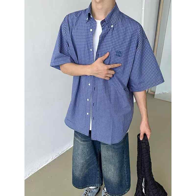 シャツ メンズ 半袖 五分袖 襟付き �