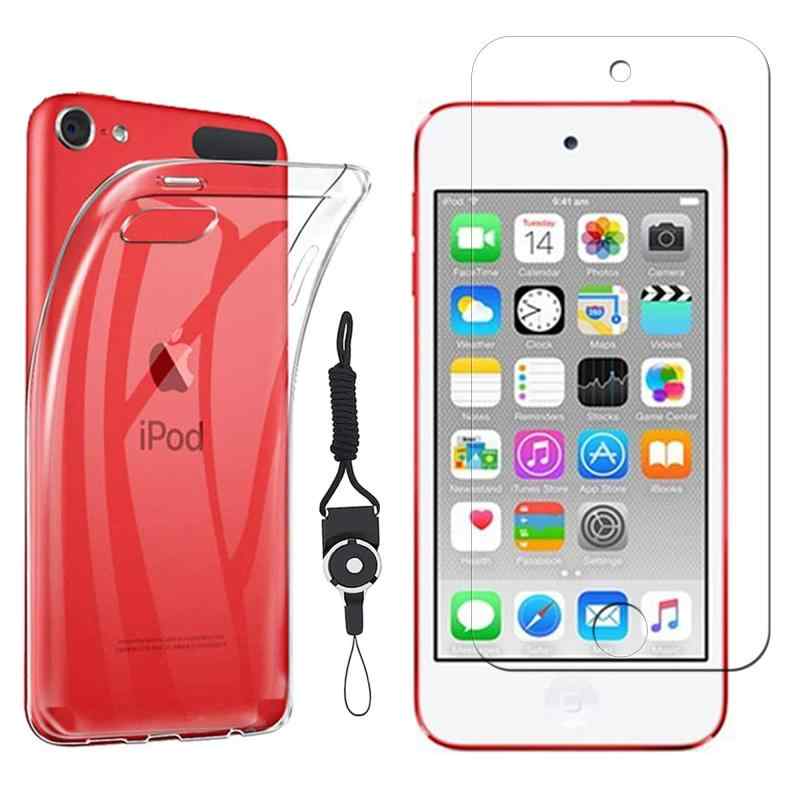 【1枚フィルム ケース TPU 携帯ストラップ 付属】For iPod Touch 7 iPod touch 6 iPod touch 5 第7世代 第6世代 用の ガラスフィルム For iPod Touch 7 / iPod touch 6 / iP