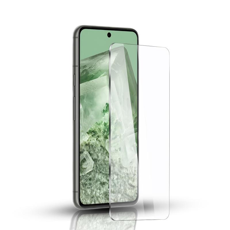 JACRON フィルム と互換性があるGoogle Pixel8 ガラスフィルム 1枚 ラウンドエッジ加工 ピクセル8 フィルム 硬度9H 耐衝撃 気泡防止 Google Pixel 8 5G フィルム 強化ガラス 液晶【対応機種】Google Pixel8 専用ガラスフィルム。【硬度9H越え・耐衝撃性】旭硝子の素材を採用した、硬度9Hの、ハードコート技術を活用し、保護フィルムが外部からの衝撃力を吸収し、画面の損傷を最小限に抑える。高精度加工の2.5Dラウンドエッジをしており、スマホの湾曲した部分にピッタリとフィットし、一体感のあるデザインとなっています。特殊な飛散防止設計により、ガラス膜が割れてもガラス片が飛散せず、高い安全性を実現しています。【信じられないほどの透明感】本来の画質を再現するために、国産旭硝子AGCガラスを使って、最高の光透過率を実現し、保護フィルムが優れた透明度を確保するため、ぴかぴかなガラスフィルムは携帯の画面にまるで貼っていないような感じします。携帯電話をオリジナルで美しさを保持します。99.42%超高透過率で、液晶画面の内容を鮮明に表示することができ、同時に目の疲れを効果的に防止し、目を保護することができます。【貼り付けは簡単】自己吸着タイプです。ガラスフィルムを液晶モニターに置き、上からそっと置き、自然に吸収されるのを待ってから、画面に合わせて軽く押すだけで、気泡を簡単に取り除くことができます。 苦手な方でも簡単にきれいに貼り付けることができます。【撥水撥油・細菌を減らす】撥油コーティング加工されているため、耐油性に優れています。また、本製品は指紋を防ぐこともでき、スクリーンに付着した汚れは簡単に拭くだけできれいになり、細菌の繁殖を効果的に減らすことができます。