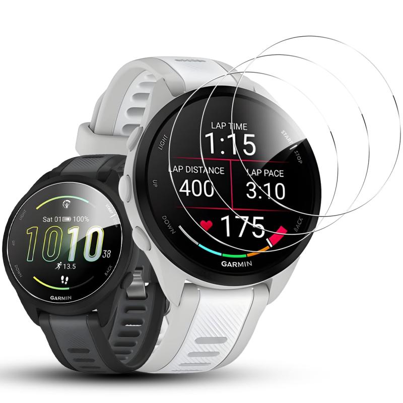 Seninhi 対応 Garmin Forerunner 165 / Forerunner 165 Music ガラスフィルム 対応 GARMIN 165 Music 強化ガラス 液晶 ガーミン Forerunn