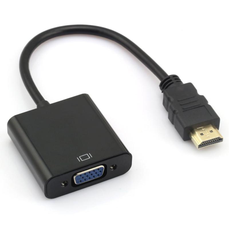 HEUOPVアダプター対応HDMI - VGA、金メッキ HDMI - VGA アダプター (オス - メス) コンピューター、デスクトップ、ラップトップ、プロジェクター、HDTV に対応、PC、モニター、Chromebook、Raspberry Pi、