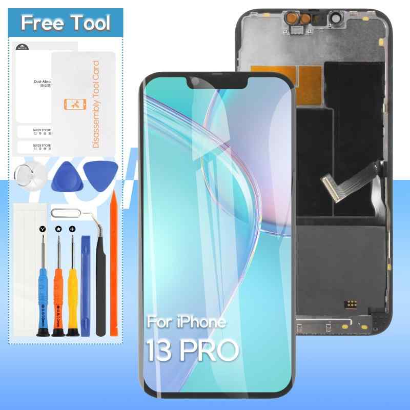 Incell For iPhone 13 Pro 液晶パネル 画面交換修理用 タッチパネルセット 6.1 インチ 3D タッチ付き修理工具には画面保護フィルムが付属しています+保護フィルム+防水シール付き(ブラック)