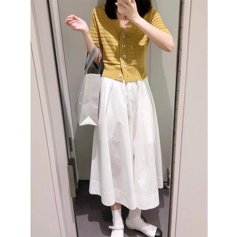 ワイドパンツ レディース サマーパンツ 涼しい 薄手 ハイウエスト タックパンツ ホワイト 白 カジュアル 普段着 通勤 オフィス 綿 コットン 紐 リボン ボトムス ズボン 無地 ロングパンツ