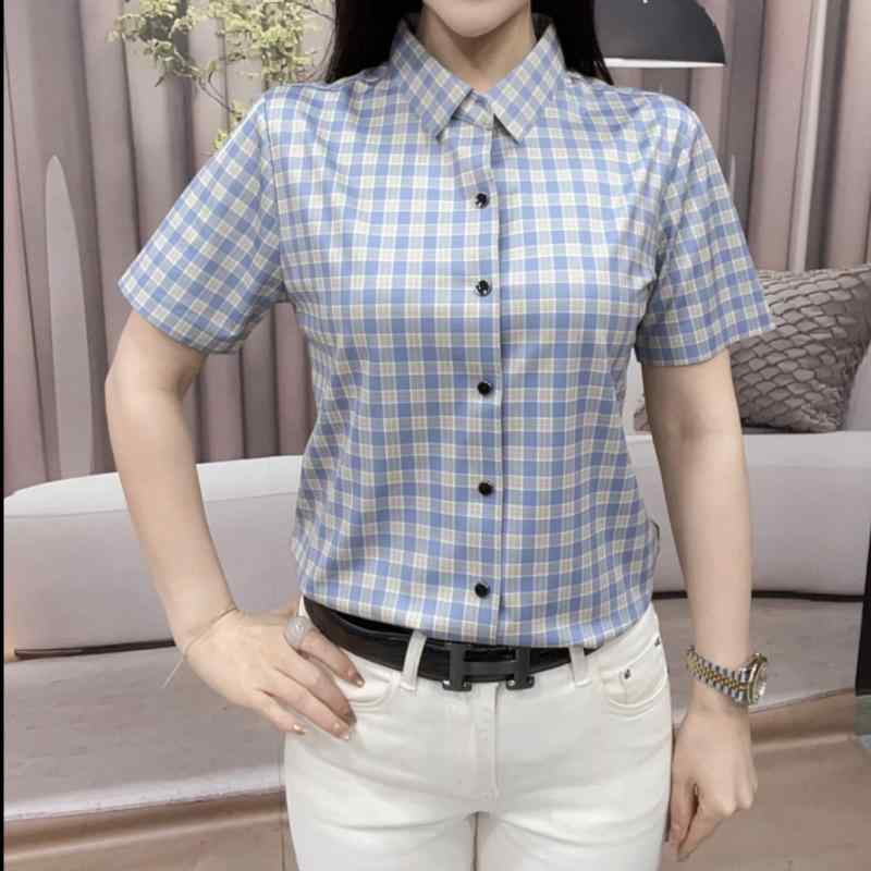 シャツ メンズ 男性用 紳士 トップス 半袖 襟付き 開襟 チェック柄 格子 格子柄 薄手 涼しい 接触冷感 カジュアル ビジネス 通勤 仕事 普段使い 普段着 軽熟 キレカジ 青年 ポリエステル 洗濯可能 洗える ブルー