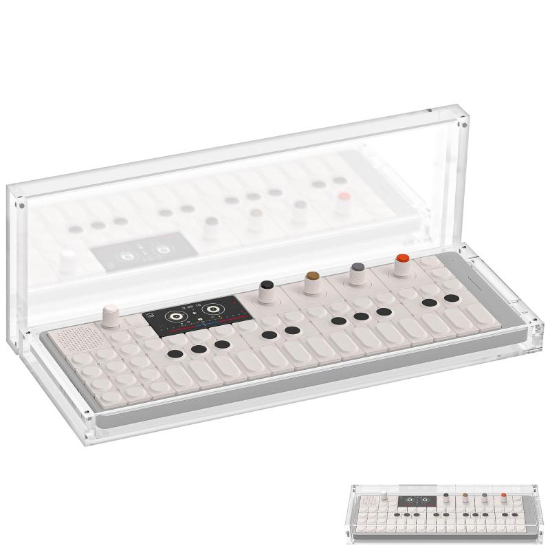 Geekria シンセサイザー クリア アクリル製 ケース プロテクター 磁気開閉 ダストカバー Teenage Engineering OP-1 Field/OP-XY ポータブル シンセサイザーと互換性があり (クリア)