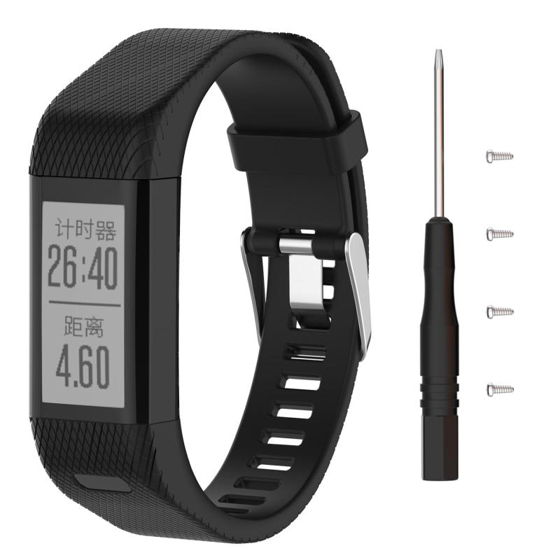対応ガーミン(Garmin) vivosmart HR /Approach X10/X40 バンド 運動バンド 可調節シリコン交換用ベルト 調整工具付き