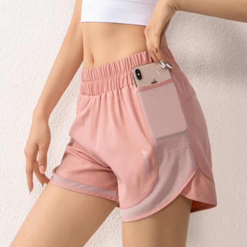 ・カテゴリ: パンツ・パンツ丈: ショートパンツ・誤差範囲: 1〜2cm・性別: 女性・対象年齢: 成人・スタイル: スポーツレジャー、防犯（インナー付き）・生地の素材: ポリエステル90%、ポリウレタン10%・インナー: あり・対応シーン: ランニング、サイクリング、ダンス、テニス、フィットネス、ヨガ・カラー展開: ブラック、グレー、ピンク・サイズ展開: S、M、L、XL・機能: 速乾・ウエスト: ハイウエスト・シルエット: スリム