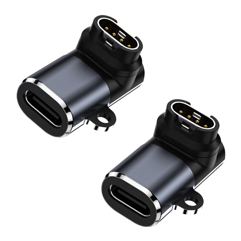 ガーミンウォッチ用充電アダプター 2個 高温に耐えて熱くならない 急速充電 L型 Type-C 用 携帯に便利 for G-armin F-enix 7 X/S 6 X/S 5 X/Sなど対応
