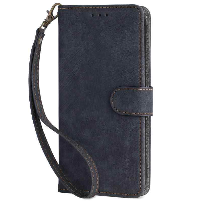 For Oukitel C60 / C60 Pro ケース 手帳型 スマホケース (掛绳 x 1) 磁気開閉 耐衝撃 カード収納機能 レンズ保護 合成皮革 + TPUケース 指紋防止 (ブラック)