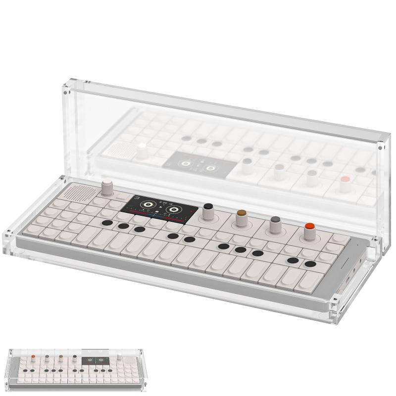 Geekria シンセサイザー クリア アクリル製 ケース プロテクター 磁気開閉 ダストカバー Teenage Engineering OP-1 Field/OP-1 / OP-XY ポータブル シンセサイザーと互換性があり (クリア)