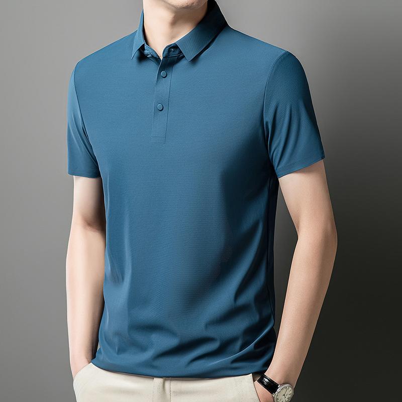 POLOシャツ メンズ 半袖 接触冷感 Tシャツ トップス カットソー ビジネス 紳士服 襟付き 刺しゅう ボーダー 快適 涼しい 吸汗速乾 ゆったり 大きめ 薄手 お父さん プレゼント ギフト シニア ファッション ブラック ホワイト ピンク remake-buddy-10670309 リメイクバディー パッケージ画像