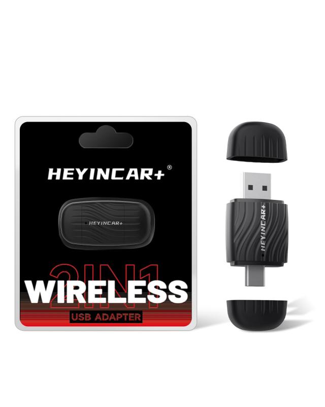 ワイヤレスCarPlay/Android Auto アダプター CarPlay＆AndroidAutoをワイヤレス化 純正な有線CarPlay/Android Auto搭載する車専用 Bluetooth/音楽/多言語対応 ワイヤレスディスプレイアダプター