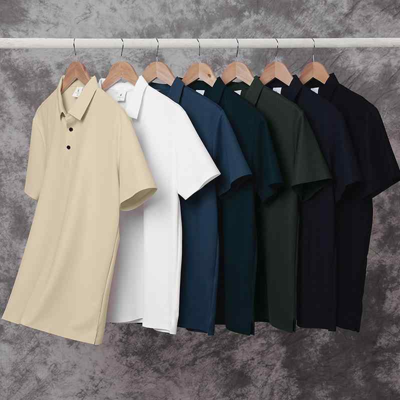 ・カテゴリ: POLOシャツ・スタイル: スポーツ・袖丈: 半袖・シルエット: レギュラーフィット・柄: 無地・プロセス: プリント、染色・生地の厚さ: 普通・生地素材: 化学繊維混紡・主な素材の含有量: ナイロン 75.7%・素材構成: ナイロン 75.7%、スパンデックス 24.3%・着用シーン: 日常・カラー展開: ホワイト、スカイブルー、アプリコット、ロックグレー、インクブルー、ネイビー、ブラック・サイズ展開: S、M、L、XL、2XL、3XL、4XL、5XL・機能性: 通気性、洗濯機洗い可能、吸湿速乾・生地重量: 180g/平方メートル・対象: 一般、青年・中年