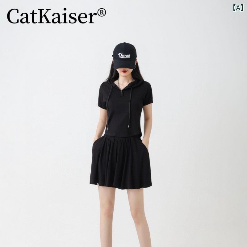 セットアップ レディース 半袖 フード付き トップス キュロットパンツ 2点セット ショートパンツ ズボン スカート 上下セット カジュアル ルームウェア 部屋着 普段使い 伸縮性 ストレッチ レーヨン 涼しい 夏 無地 黒 杏 グレー