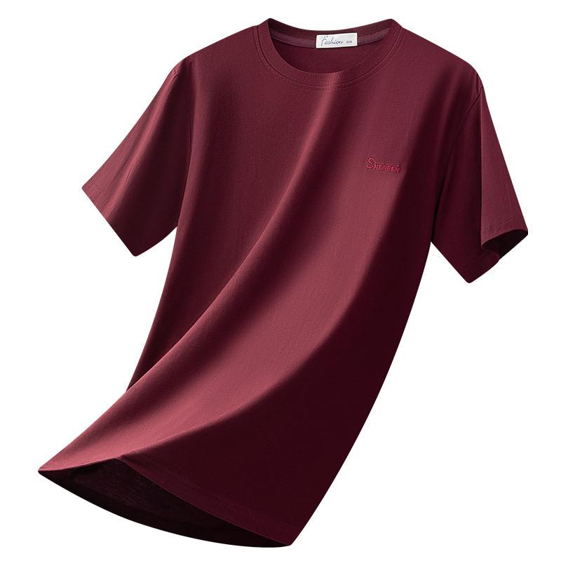 Tシャツ メンズ 男性用 トップス 半袖 カットソー 汗染み防止 父親 お父さん シニア 紳士服 ビジネス カジュアル 丸首 ラウンドネック 綿100% プレミアムコットン 吸汗 通気性 薄手 無地 快適 普段着 通勤 ネイビー ホワイト ブラック remake-buddy-10680508 リメイクバディー パッケージ画像