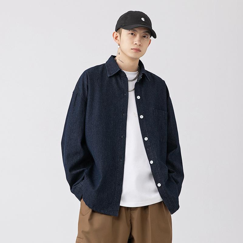 シャツジャケット メンズ レディース ヴィンテージ風 デニム ゆったり ビッグシル...