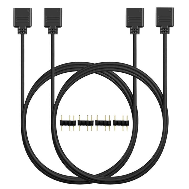 KILIGEN ARGB 100cmケーブル 5V 3ピン アドレサブルRGBスプリッター延長ケーブル ARGB LED同期ケーブル PCコンピューターのARGBファンまたはLEDシリーズの延長用