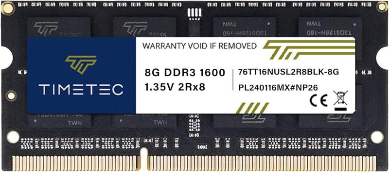 Timetec Hynix IC ノートPC用メモリ DDR3L 1600 MHz PC3 12800 1.35v 204 Pin SODIMM Laptop memory upgrade