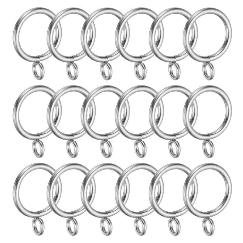 PATIKIL Curtain Rod Rings with Eyelets, Metal Drapery Ring for Curtain Rods Pins