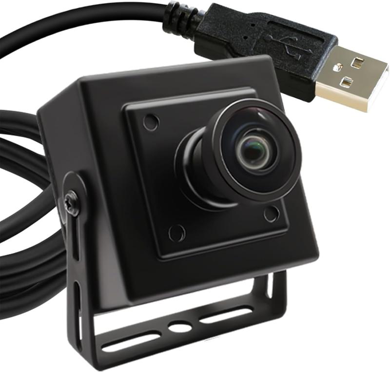 ELP USBカメラ 2MP 170度レンズ 超広角 ポータブルWebカメラ 1080P ミニアルミニウムケース付き H.264 0.01lux 低照度 プラグアンドプレイ Linux Mac-OS Windows用ELP-USBFHD06H-BL170