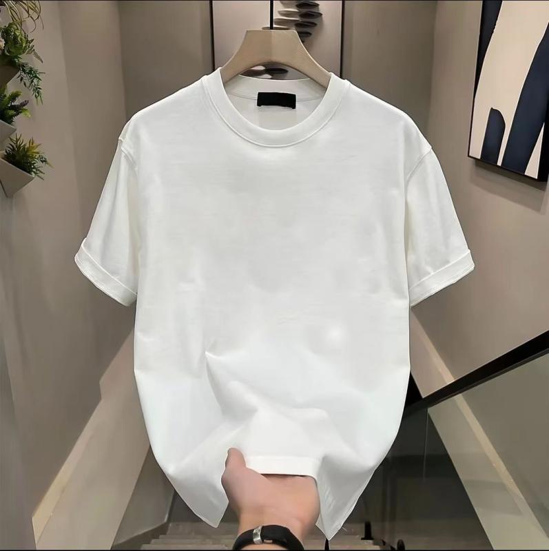 Tシャツ メンズ 半袖 ラウンドネック 綿100% ヘビーウェイト 厚手 カジュアル 普段着 無地 春夏 トップス クルーネック ゆったり ストリート トレンド シンプル ベーシック インナー 重ね着 丈夫 快適 着回し remake-buddy-10775059 リメイクバディー パッケージ画像
