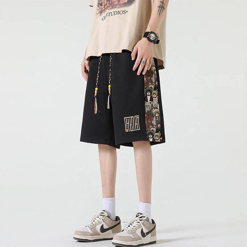 ショートパンツ メンズ 春夏 接触冷感 薄手 切り替え 五分丈 ハーフパンツ ルーズ スポーツ カジュアル 部屋着 ストレッチ 通気性 ゆったり 涼しい 快適 軽量 無地 ボトムス・パンツ丈: 五分丈・主な素材: ポリエステル・カラー展開: ブラック、オフホワイト、ダークグリーン、ダークグレー、カーキ・サイズ展開: M、L、XL、2XL、3XL、4XL、5XL・シルエット: ストレート・スタイル: 原宿系・組成: ポリエステル96.7%、ポリウレタン3.3%
