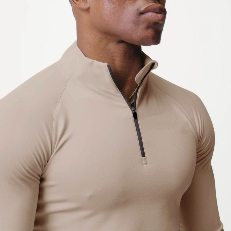 Tシャツ メンズ 長袖 スポーツウェア トップス ハイネック ハーフジップ 速乾 トレーニング ランニング フィットネス 秋冬 スリム ストレッチ ベースレイヤー 運動用 普段着・カテゴリ: Tシャツ・スタイル: スポーツカジュアル・主な素材: 綿91-95%・面料: 牛乳シルク・ネックライン: 立襟・袖丈: 長袖・袖のタイプ: 通常・柄: 無地・デザイン詳細: プリント・プリントテーマ: ブランドロゴ・シルエット: スリムフィット・フィット感: プルオーバー・機能性: 透気性・カラー展開: ブラック、ライトグレー、オフホワイト・サイズ展開: M、L、XL、XXL、XXXL、XXXXL・対象: 大人・性別: 男性・重量: 約220g・加工技術: ノーアイロン仕上げ・許容誤差: 1-3cm