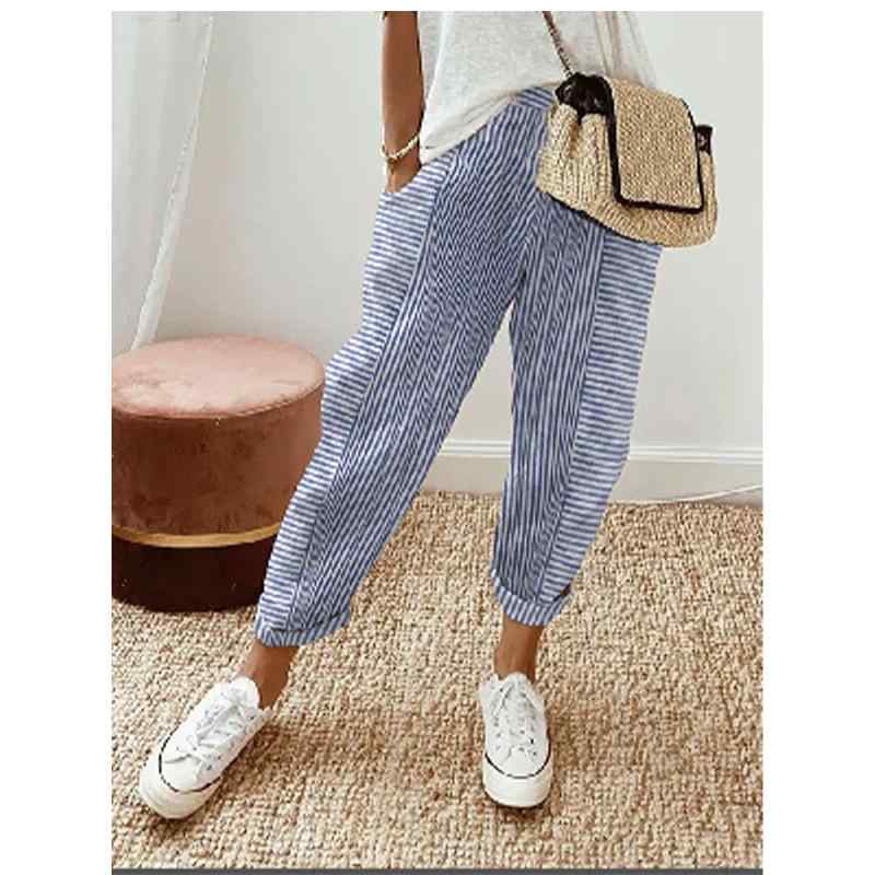 Pantalones Casuales Dama Verano Tejido Jacaranda Rampa Cambio Amplio