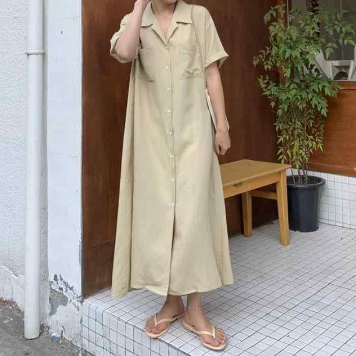 韓国 風 ウエストドレスラウンドネックシックな パフスリーブドレスシンプル多 用途生地名: アクリルパターン: ソリッドカラーORIGIN: 中国スタイル: 基本的な,通勤スタイル組み合わせ形態: 単一のピーススカート丈: ロングスカートスカートタイプ: シャツドレス襟のタイプ: スーツの襟スリーブタイプ: 通常の袖丈: 半袖ウエストタイプ: ゆったりウエスト人気要素: ソリッドカラー主な生地構成 2: ポリエステル（ポリエステル繊維）ブランド: その他色: Blue,黄色サイズ: ワンサイズスタイルタイプ: 上品通勤スタイル前立て: 単一行と複数のバックルスカートカテゴリー: ドレススタイルタイプ: エレガント雰囲気主な生地成分2の含有量: 95%以上