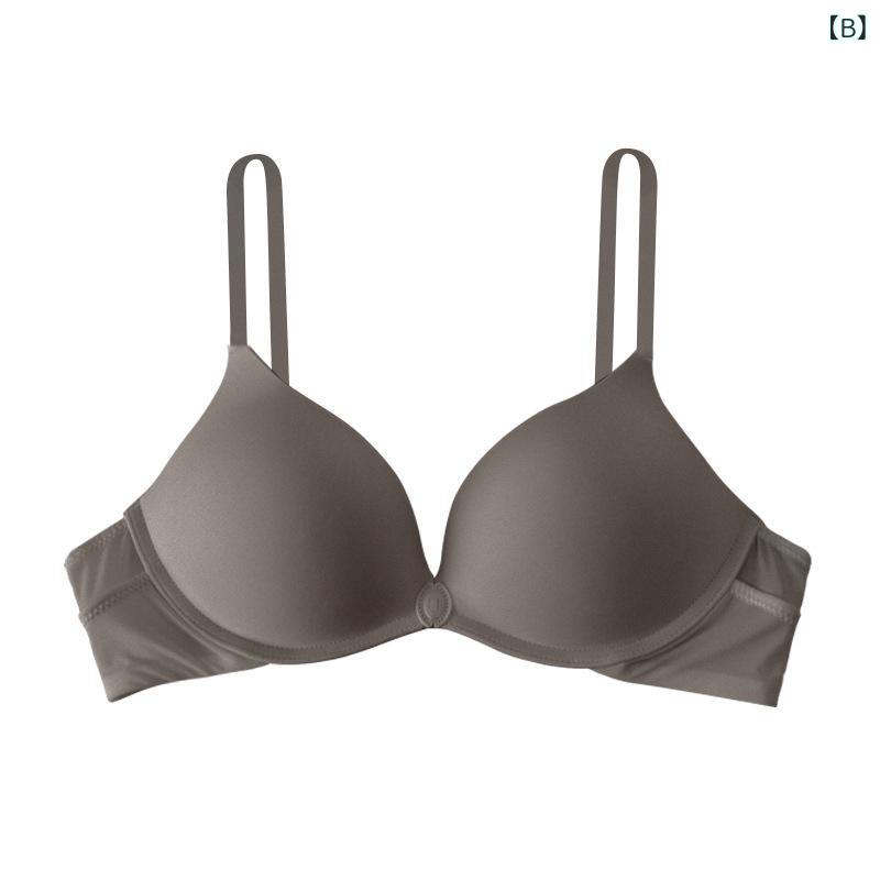 ブラジャー レディース インナー 下着 ノンワイヤーブラ シームレス 脇高 フロントホック 補正下着 谷間メイク 盛りブラ 脇肉スッキリ 防止 伸縮性 通気性 肌に優しい 柔らかい 軽量 快適 フィット感 無地 ブラック ベージュ remake-buddy-10792885 リメイクバディー サンプル画像2