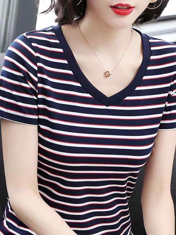 Tシャツ レディース 半袖 トップス カットソー ストライプ柄 ゆったり 大きいサイズ カジュアル 体型カバー 韓国風 涼しい リラックス・カテゴリ: Tシャツ・主な素材: ポリエステル・袖丈: 半袖・シルエット: ルーズ・ネックライン: ノーカラー・カラー展開: 2091ブルーイエロー、2091ブルーホワイト、四季雑款・サイズ展開: M、L、XL、2XL、3XL、4XL、5XL・スタイル: カジュアル、日韓カジュアル・混用率: ポリエステル90%〜95%未満
