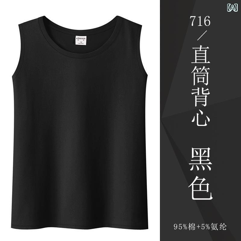 タンクトップ レディース ノースリーブ トップス インナー Tシャツ 春夏 きれいめ オフィス エレガント カジュアル ベーシック 通勤服 着回し シンプル 無地 重ね着 ストレッチ 伸縮性 肌触り良い 普段使い remake-buddy-10796470 リメイクバディー サンプル画像2