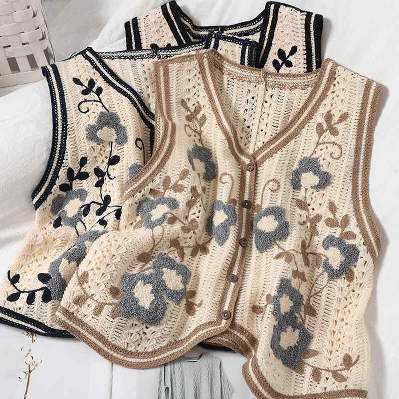 ニットベスト レディース 春夏 レトロ 刺繍 鍵編み チョッキ ノースリーブ アウター ビッグシルエット・カテゴリ: ベスト・スタイル: レトロ、カジュアル・着丈: 50-65cm・ネックライン: ノーカラー・柄: 無地・流行の要素: 透かし編み・主な素材: 綿95%以上・カラー展開: 杏卡, 白藍, 杏藍, ブラック, カーキ, ブルー, レッド, 棕赤, イエロー, グリーン, ピンク, カラフル, ホワイト, ブラウン, オレンジ, ネイビー・サイズ展開: フリーサイズ・性別: 女性・対象年齢: 大人・フィット感: ルーズフィット