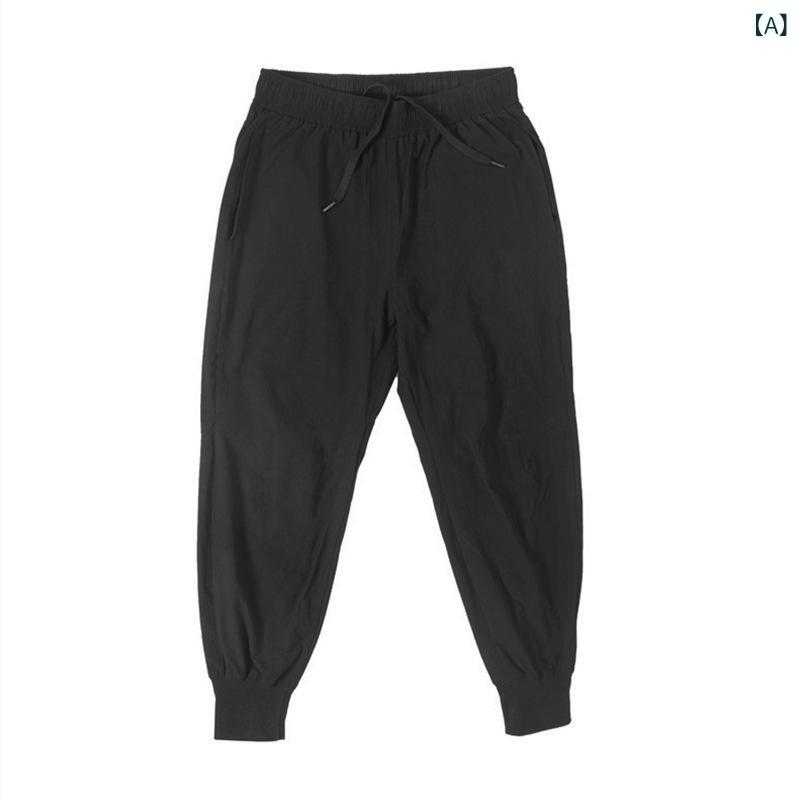 リメイクバディーのロングパンツ メンズ スポーツ ジョガーパンツ ズボン 無地 トレーニング ウェア フィットネス 伸縮性 吸汗 速乾 軽量 裾リブ ルームウェア 普段着 トレーニングパンツ 散歩 春夏｜アングル2