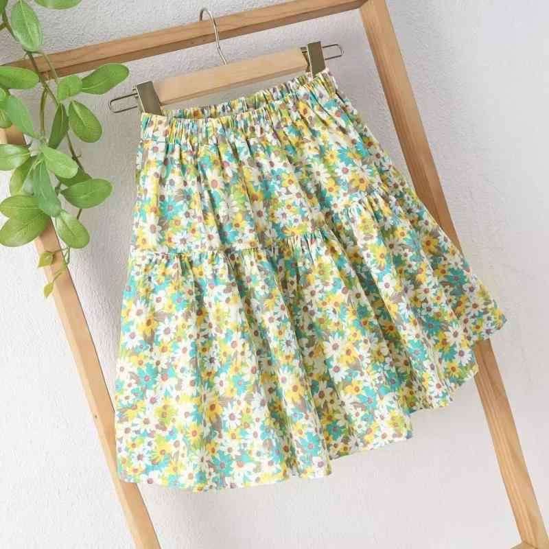 子供キュロットスカート 女の子 キッズ ジュニア ボトムス 薄手 A字 インナーパンツ付き 防走光 花柄 プリーツ Aライン カジュアル お出かけ 旅行 通学 夏 紫 白 緑 120 130 140 150 160 170