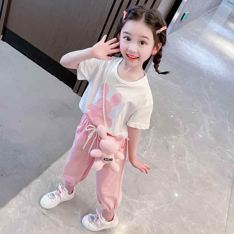 キッズ セットアップ 女の子 子供服 半袖 Tシャツ ショートパンツ 上下セット 運動着 スポーツウェア 綿 吸汗速乾 部屋着 ルームウェア 普段使い 通園 旅行 夏 パープル ピンク 90 100 110 120 130 140