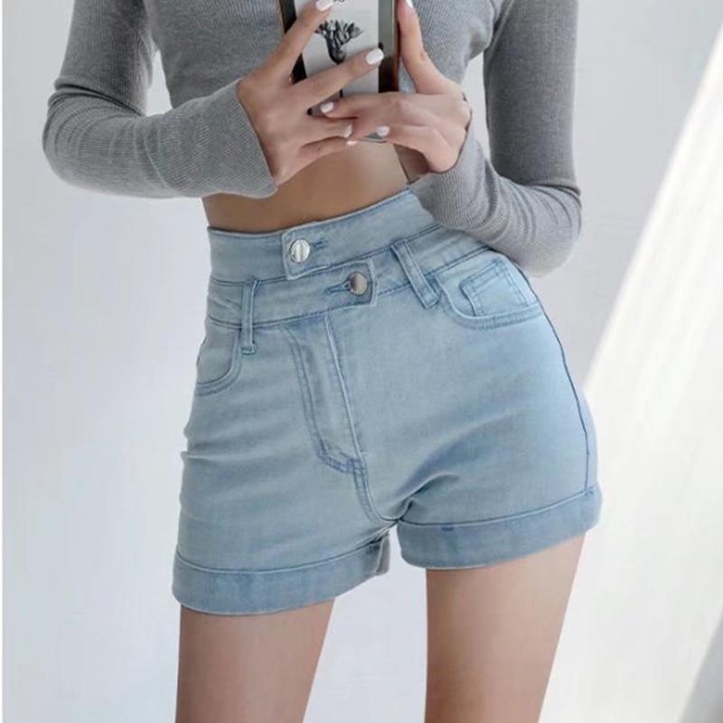 ・カテゴリ: デニムパンツ・素材: 綿・スタイル: ワイドパンツ、コミュート風、快適カジュアル・丈: 三分丈・ウエスト: ハイウエスト・デザイン: ウォッシュ加工・カラー展開: ブラック、ライトブルー・サイズ展開: S、M、L、XL、2XL・フィット感: ルーズフィット