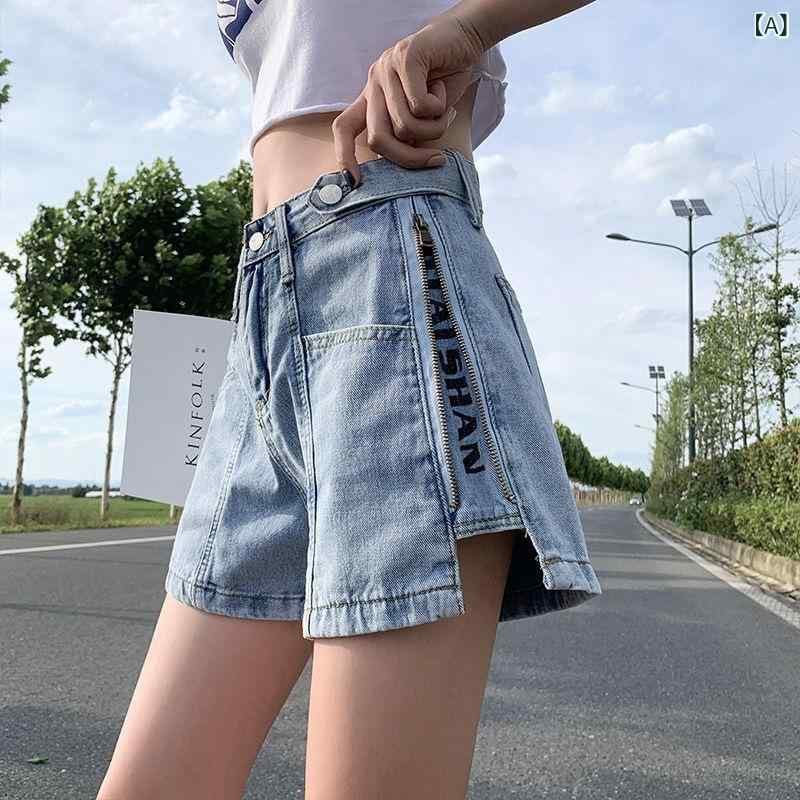 ・カテゴリ: デニムパンツ・素材: 綿・主な素材の含有量: 50%以上70%未満・スタイル: ストレート、ワイド・丈: ショートパンツ・ウエスト: ハイウエスト・生地の厚さ: 普通・デザイン: ポケット・カラー展開: ライトブルー、ダークグレー・サイズ展開: S、M、L、XL、2XL・テイスト: カジュアル、韓国風・伸縮性: 若干あり・仕様: 形状記憶加工