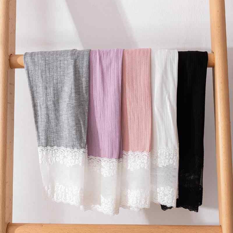 ・カテゴリ: 子供用パンツ・スタイル: 韓国風・主な素材: レーヨン85%・パンツ丈: 7分丈・安全基準: B類・対象性別: 女の子・対象年齢: 中小童（3〜8歳、100〜140cm）・デザイン: レギンス・生地加工: 柔軟処理・柄: ボーダー、無地・デザイン要素: レース、ボーダー、プリンセス、メッシュ、トレンド、キャンディカラー・ウエスト: ミドルウエスト・カラー展開: ホワイト、パープル、グレー、ブラック、ピンク・対応身長: 100cm（推奨身長85-95cm）、110cm（推奨身長95-105cm）、120cm（推奨身長105-115cm）、130cm（推奨身長115-125cm）、140cm（推奨身長125-135cm）、150cm（推奨身長135-145cm）