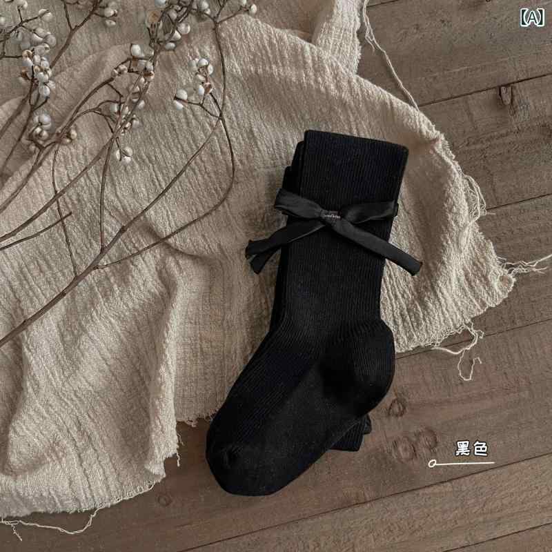 レギンス タイツ 女の子 キッズ 子供 リボン 精梳綿 コットン 縫い目なし 通気性 吸汗 防臭 伸縮性 お出かけ 通園 通学 旅行 白 灰色 ベージュ 春 秋 冬 オールシーズン 100cm 110cm 120cm