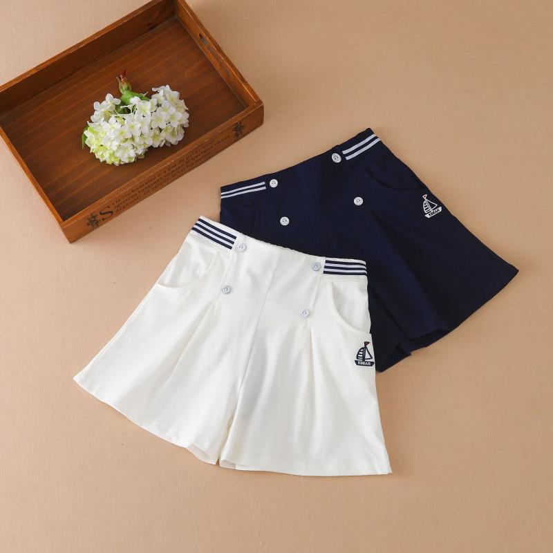 ・スタイル: 韓国風・カテゴリ: キッズパンツ・主な素材: 綿95%・安全基準: B類・パンツ丈: ショートパンツ・対象性別: 女の子・対象年齢: 中大童（8歳以上、身長140cm以上）・デザイン: ベーシック・生地加工: 柔軟処理・柄: 無地・テーマ: スポーツ・ウエスト: ミドルウエスト・カラー展開: ホワイト、ロイヤルブルー・対応身長: 110cm、120cm、130cm、140cm、150cm、160cm・製造工程: ニット