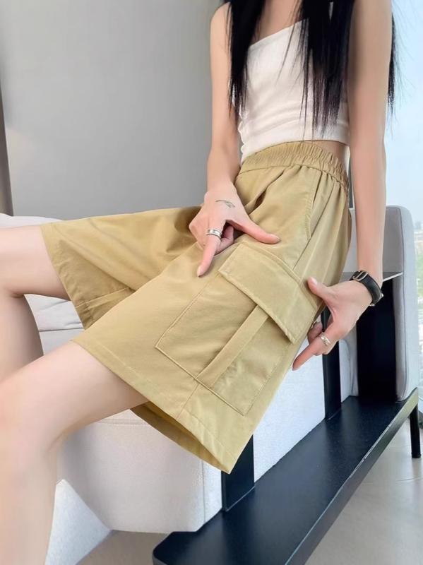 ・カテゴリ: キッズパンツ・スタイル: カジュアル・主な素材: 綿 80%・安全基準: B類・パンツ丈: 五分丈・ハーフパンツ・対象性別: 女の子・対象年齢: 8歳以上、140cm以上・加工: 柔軟加工・柄: 無地・ウエスト: ハイウエスト・カラー展開: アーミーグリーン、ブラック、カーキ・サイズ（対応身長）: 120cm、130cm、140cm、150cm、160cm、170cm