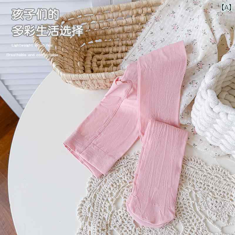 タイツ レギンス 女の子 女児 キッズ ジュニア 夏 薄手 メッシュ 涼しい 接触冷感 高弾力 破れにくい ストッキング ストッキングタイツ 白 発表会 発表会 発表会 幼稚園 保育園 通園 通学 ダンス 普段使い おしゃれ かわいい