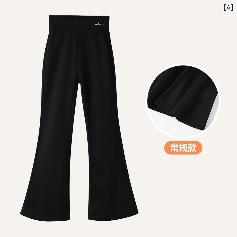 ・カテゴリ: ズボン・素材: ナイロン90.1%・対象性別: 女性・パンツ丈: ロングパンツ・股上: ハイウエスト・カラー展開: ブラック（レギュラータイプ）、ブラック（裾スリットタイプ）・サイズ展開: 110cm、120cm、130cm、140cm、150cm、160cm、170cm・スタイル: カジュアル・対象年齢: 中高学年（8歳以上、140cm以上）