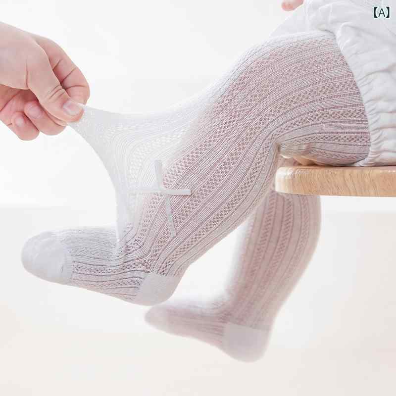 ・カテゴリ: 子ども用靴下・対象性別: 女の子・スタイル: 姫系、チュール・主な素材: 綿 80%〜90%・機能: 通気性、吸汗・厚さ: 薄手・柄: 無地、メッシュ・レッグ丈: レギンス・タイツ・カラー展開: 小辮柄、小砕花柄、小ストライプ柄、リボン柄・サイズ展開: S（18-20/身長70-80cm/0-1歳）、M（21-23/身長80-90cm/1-2歳）、L（24-26/身長90-105cm/2-4歳）、XL（27-30/身長105-120cm/4-6歳）、XXL（31-34/身長120-130cm/6-8歳）