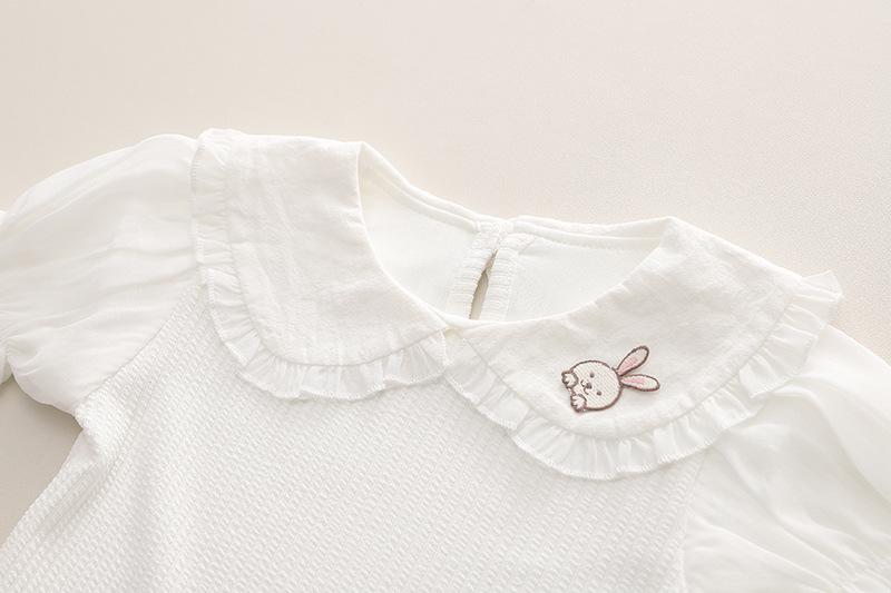 子供服 セットアップ ベビー 女の子 サロペット 長袖 長ズボン 2点セット カットソー フラワー 花柄 コットン Aクラス 安全素材 お出かけ 春 秋 カジュアル 韓国風 かわいい 通園 旅行 80 90 100 110