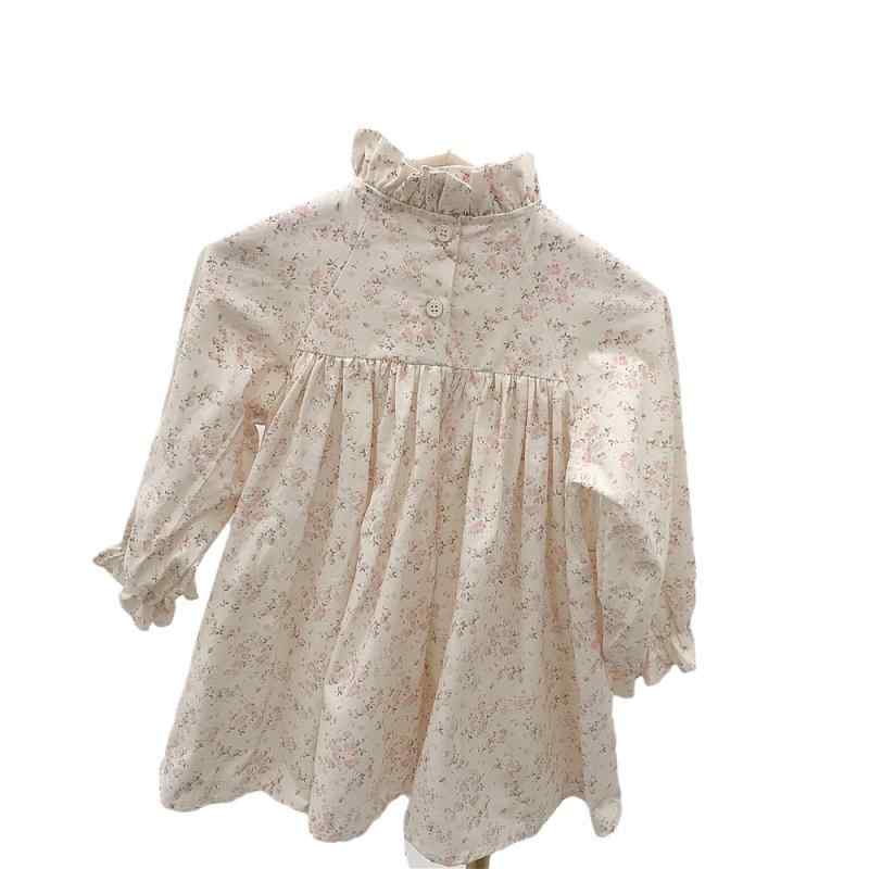 子供服 女の子 セットアップ キッズ ベビー カーディガン ワンピース 2点セット 長袖 ニット パフスリーブ 花柄 コットン 春 秋 通園 通学 お出かけ ピンク 90 100 110 120 130 140