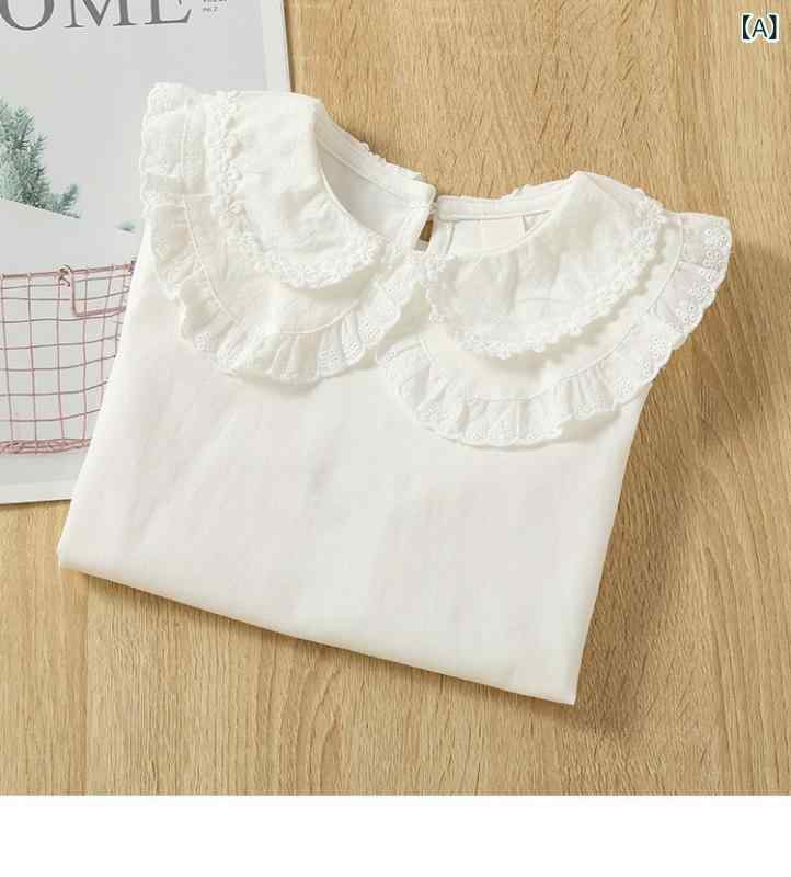 ・カテゴリ: キッズTシャツ・対象性別: ガールズ・スタイル: 韓国風・フード: なし・袖丈: 長袖・対象年齢: ベビー・キッズ（1～3歳、身長80～100cm）・生地加工: 柔軟加工・柄: 無地・主な素材: 綿95%・安全基準: A類・機能: 通気性・カラー展開: 3166襟付きインナーシャツ、3167襟付きインナーシャツ、3168襟付きインナーシャツ、3169襟付きインナーシャツ、5162ブルーリボンインナーシャツ・サイズ展開: 100cm、110cm、120cm、130cm、140cm、150cm