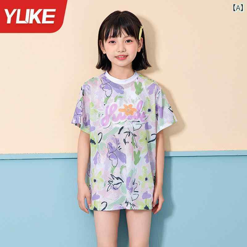 キッズ 水着 女の子 ジュニア セパレート スイムウェア ナイロン 3点セット 上下セ...