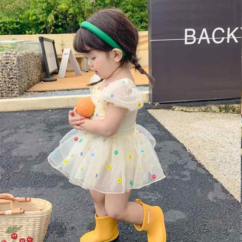ワンピース水着 キッズ 女の子 ベビー スイムウェア チュール スカート 露出控えめ ナイロン ポリエステル 伸縮性 海 ビーチ プール スイミング ピンク 90 100 110 120 130 140 150 夏 かわいい